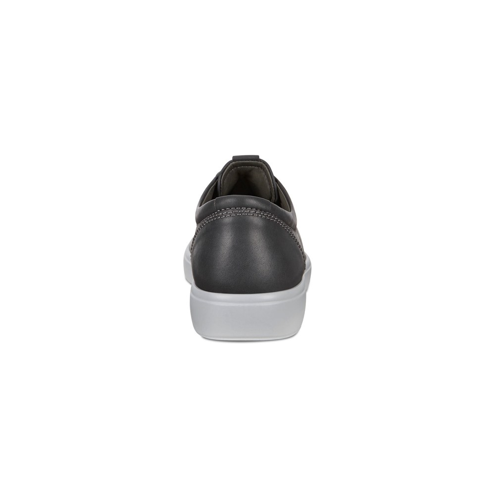 Mens Sneakers - ECCO Soft 7 Lace-Ups - Dark Grey - 3420POTIQ
